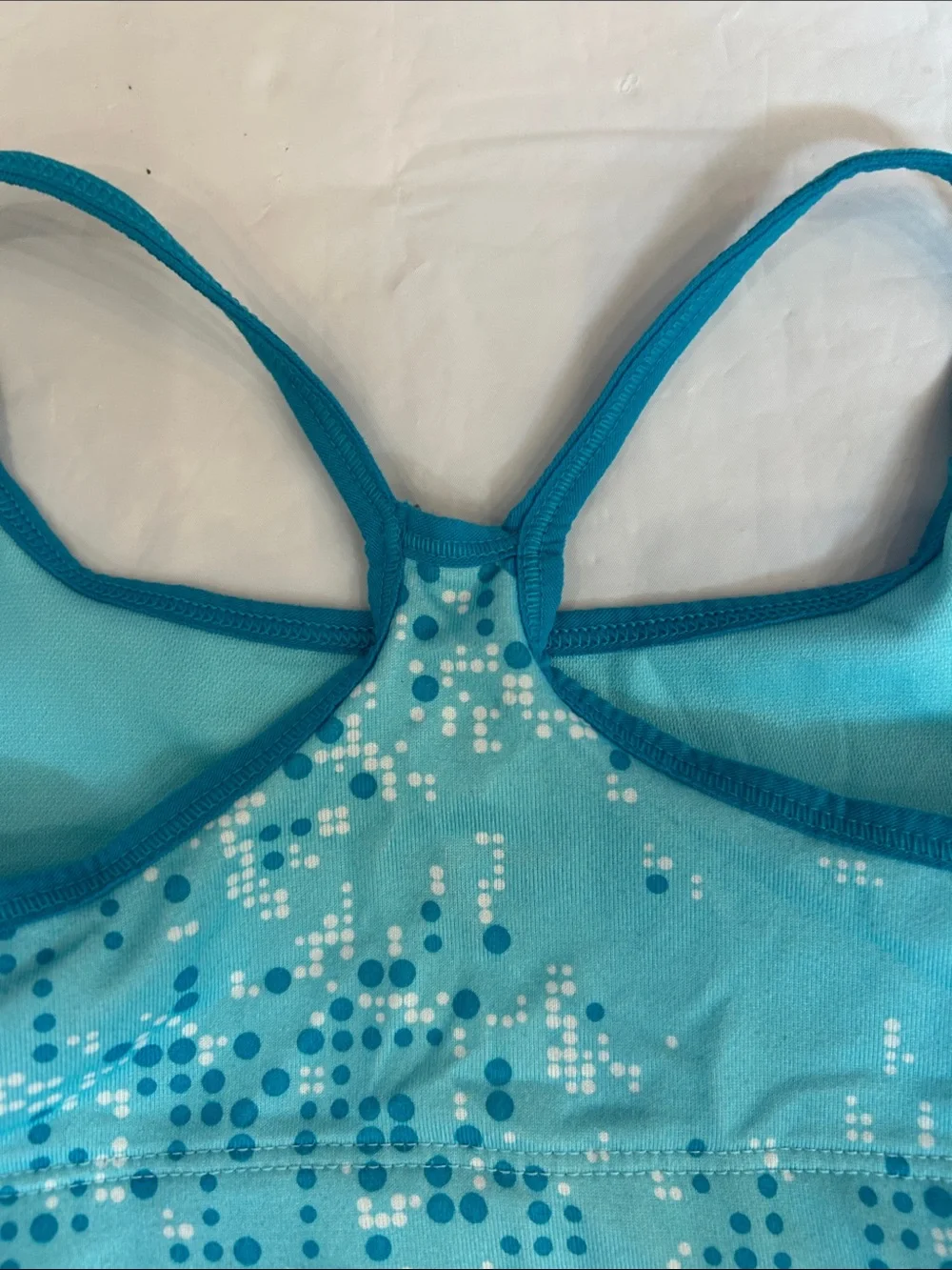 Old Navy Teal & Aqua Girls' Dot-Print Sports Bra